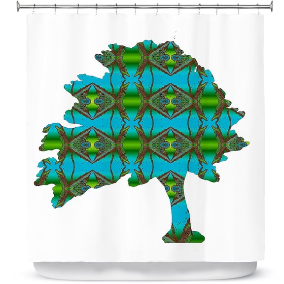 Shower Curtains 70" x 93" from DiaNoche Designs by Susie Kunzelman - Wax Batik Tree