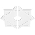 thumbnail image 2 of Ekena Millwork CMP28AL2-05000 28 Pouces OD x 5 Pouces ID Carré Axel Architectural Grade Médaillon de Plafond Contemporain PVC - 2 Pièces, 2 of 11
