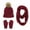 Wine, variant on COM1950s Hat And Gloves, Gloves For Winter, European And Winter Knitted Warm Gloves Hats Scarves Three Piece Set With Thick Velvet And Hat, Warm Winter Gloves, Hats And Gloves