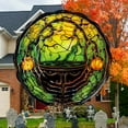 thumbnail image 5 of Spooky Halloween Wind Chime with Rotating Bats and Pumpkins for Outdoor Hanging - Colorful Courtyard Decor with PVC Accents, 5 of 9