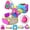Multicolor, variant on Wilwolfer 3pc Pink Kids Play Tent Ball Pit for Toddlers Girls with Baby Tunnel Pop up Princess Toys Indoor Outdoor