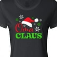 thumbnail image 4 of Inktastic Oma Claus with Christmas Santa Hat and Snowflakes Women's T-Shirt, 4 of 5