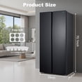 thumbnail image 3 of iceBlue 15.6 Cu. Ft. Black Stainless Steel Side-by-Side Refrigerator - Independent Left Freezer & Right Fridge Temperature Control, 3 of 12