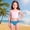 Blue, variant on Girls Cute Bow Print Solid Triangle Swim Bottom Toddler Kids Pool Beach Bikini Panty Orange Size 5-6 Years
