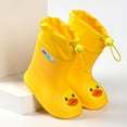thumbnail image 6 of Yunkctuk Childrens Lightweight Anti Slip Rain Boots, Cartoon Yellow Duck Waterproof Rain Boots for Boys and Girls, Easy to Wear and Take off Waterproof Boots for Children., 6 of 7