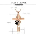 thumbnail image 2 of Paw Print Cross Cremation Jewelry for Pet Infinity Cross Urn Necklace for Ashes Keepsake Loved One, 2 of 7