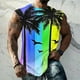thumbnail image 2 of Camisas de Suéter Casual de la Impresión de la Moda sin Mangas, Cuello Redondo Tanque Deportivo para el Verano, 2 of 5