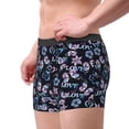 thumbnail image 2 of Pofeuu Love Butterflies Print Men’s Boxer Briefs, Moisture-Wicking Underwear, Regular,Trunk-Large, 2 of 5