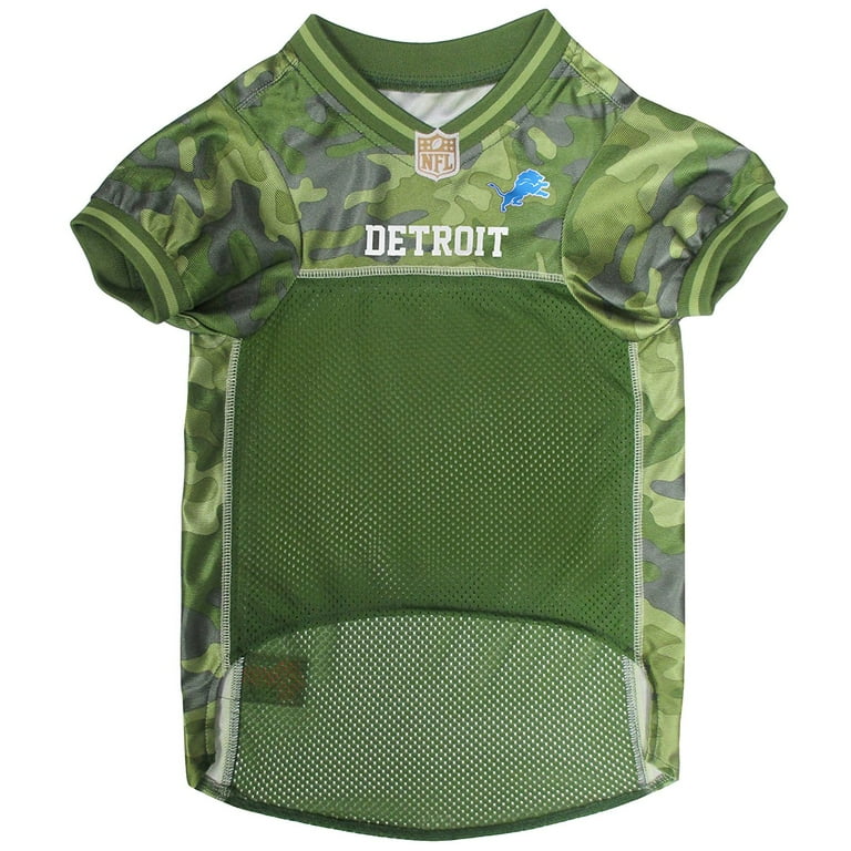 Pets First NFL Detroit Lions Camouflage Pet Jersey for Cats and Dogs Licensed Medium Walmart