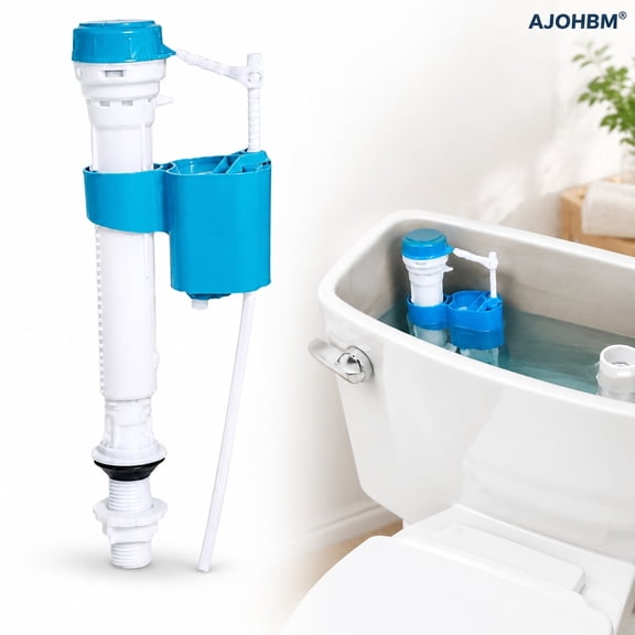 Universal Fill Valve Toilet Tank Replacement, Adjustable Height Quiet Fill Toilet Part with Float Ball, Anti Siphon Design Water Inlet Valve, Quick Installation Kit