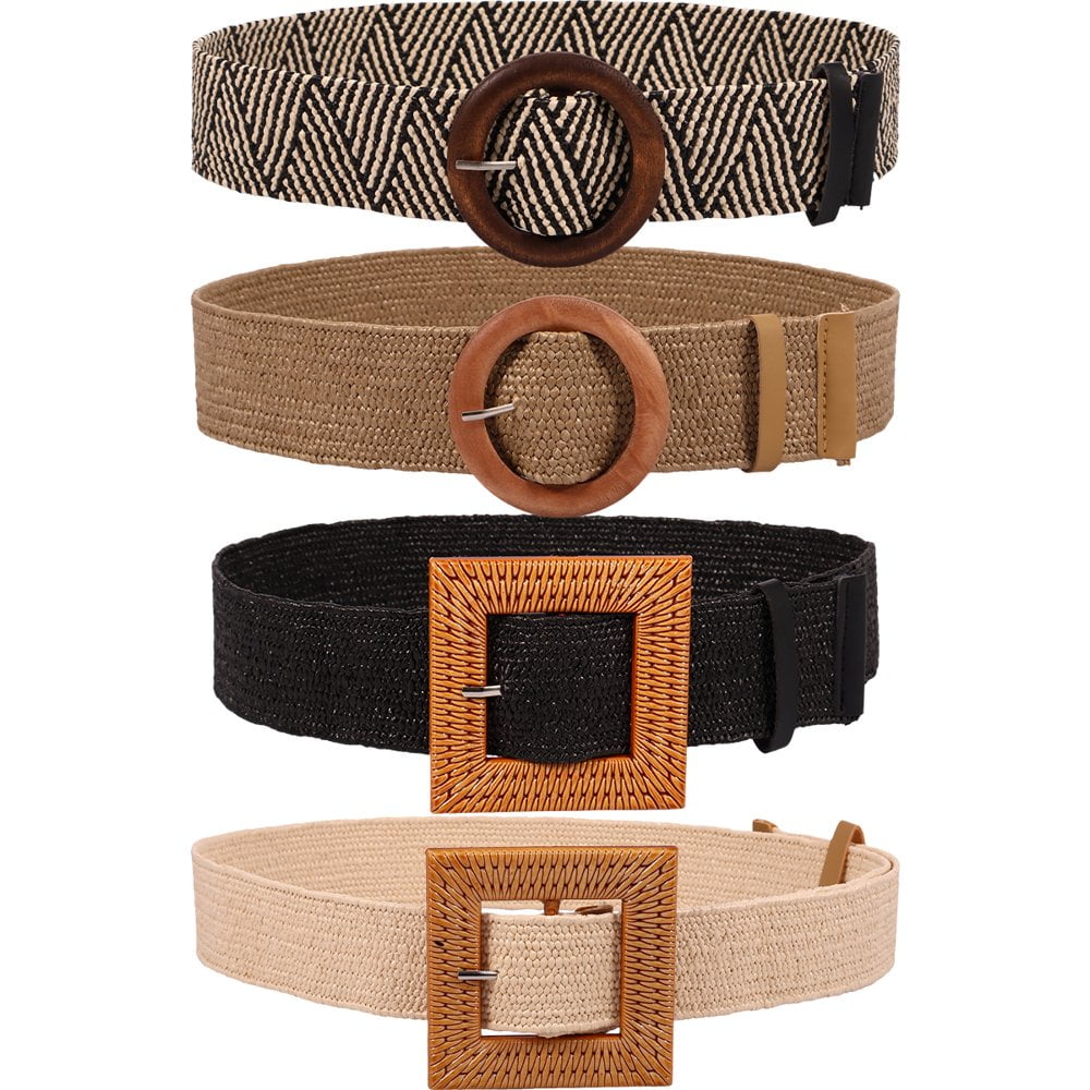 Pcs Ceinture Tressée en Lin Mode Ceinture Élastique Tissée Robe