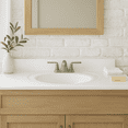 thumbnail image 5 of Design House Cultured Marble 43" x 22" Single Bowl Vanity Top with Centerset Mount and Backsplash, White, 5 of 21