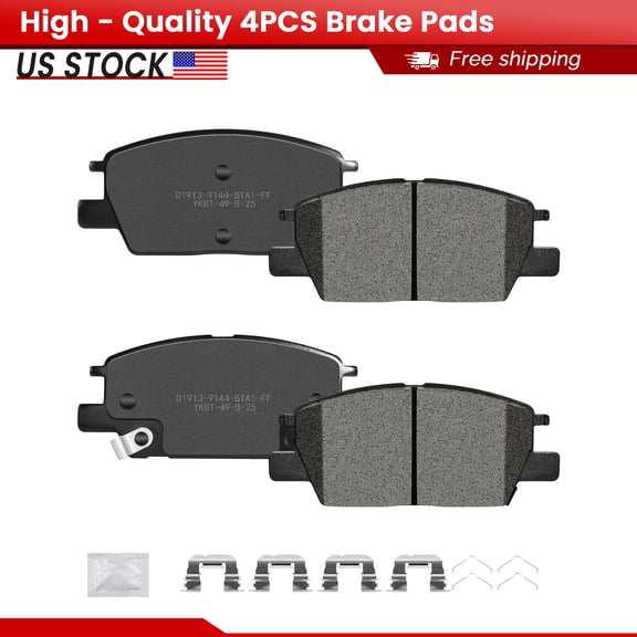 ACB ZONE Front Ceramic Brake Pads with Hardware for Buick LaCrosse Regal Sportback TourX Chevrolet Equinox Malibu (P-1913)