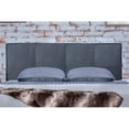 thumbnail image 3 of Bowery Hill Modern Faux Leather/Wood King Platform Bed in Gray, 3 of 4