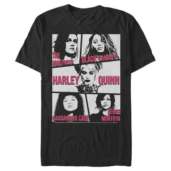 Men's Birds of Prey Meet the Team  Graphic Tee Black Medium