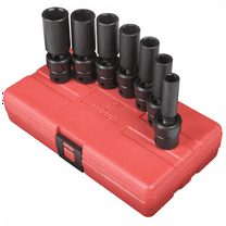 Sunex 3656 7 Pc. 3/8" Drive Deep Fract SAE Univ. Impact Socket Set