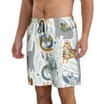 thumbnail image 2 of Disketp Men'S Swim Trunks Hawaiian Breathable Surf Beach Swimsuits Mesh Lining Beach Shorts With Pockets-Cute Colorful Animal, 2 of 9