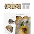 thumbnail image 6 of Tie Up Valance Curtain for Kitchen, Rural Country Vintage Sunflowers with Bee Rod Pocket Short Curtains Adjustable Tie-Up Shade Valances, Vintage Letter Window Treatment for Bathroom Living Room Bedroom, 6 of 7