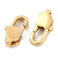 thumbnail image 3 of Ion Plating(IP) 304 Stainless Steel Lobster Claw Clasps Golden 11x5.5x3.5mm Hole: 1mm 2pc, 3 of 3