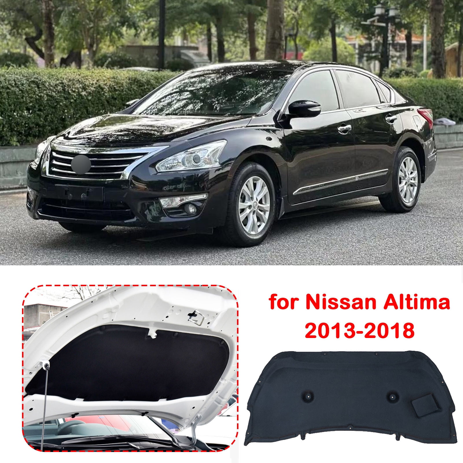 Car Hood Cover Sound Insulation Cotton For Nissan Altima 2013-2018, Front Trunk Lid Heat Insulation Mat Car Interior Accessories