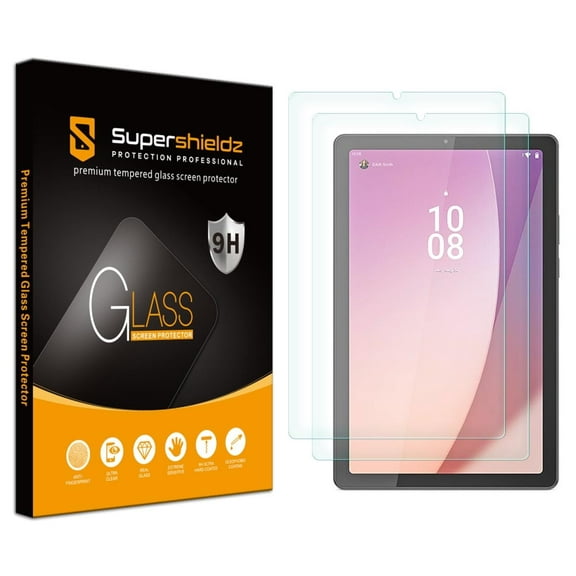 (2 Pack) Supershieldz Designed for Lenovo Tab M9 (9 inch) Screen Protector, (Tempered Glass) Anti Scratch, Bubble Free