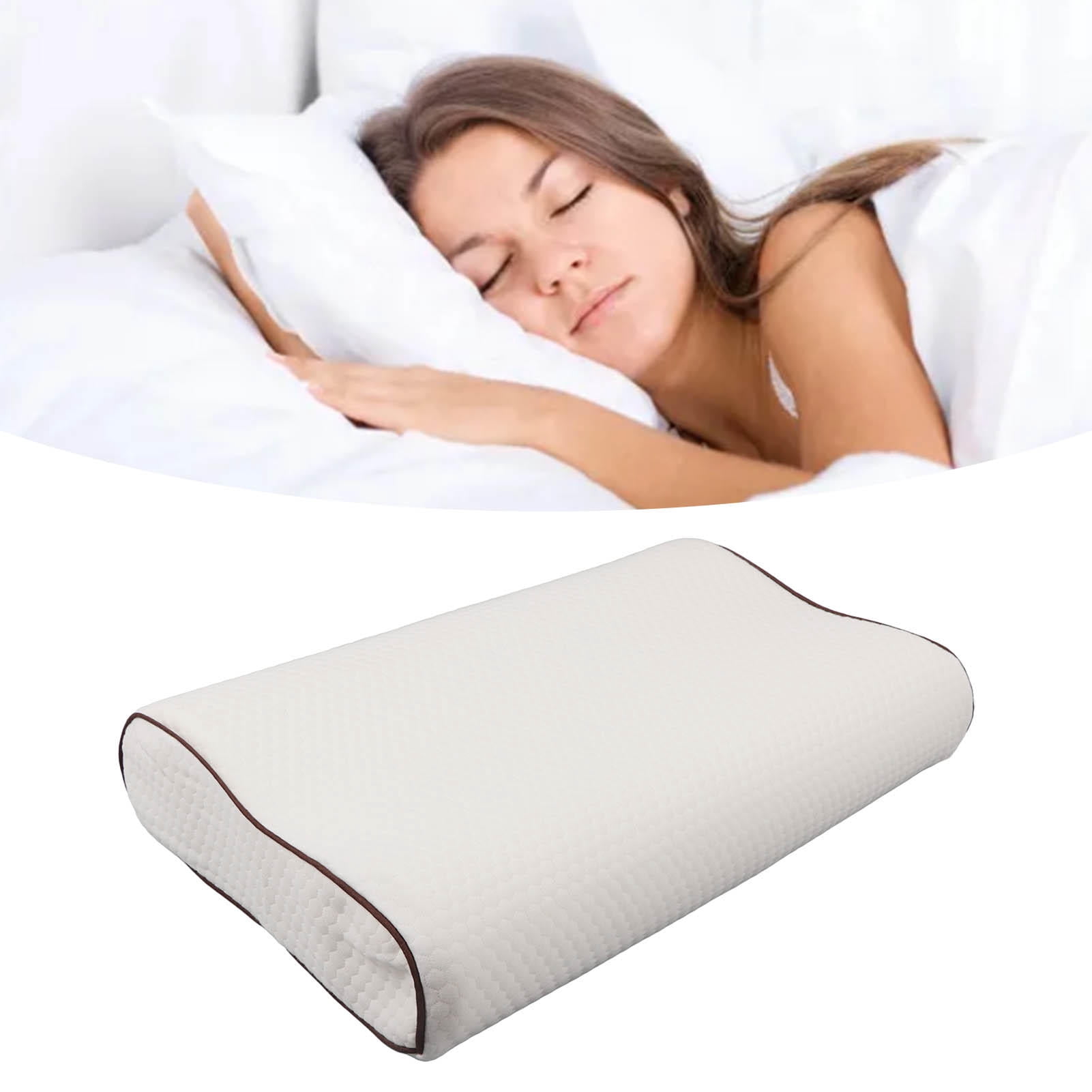 Yajisi Memory Foam Pillow, High Density Slow Rebound Cervical Pillow for Neck Pain Relief, Wavy Design for Side/Back/Stomach Sleepers, 14.57 x 7.09 x 7.09 in