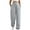 Gray, variant on Sodopo Women's Sweatpants Women's Fashion Solid Color Elastic Waist Close Slant Pocket Sweatpants Trousers