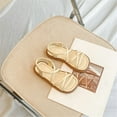 thumbnail image 2 of KVPLBQFD Girls Fashion Sandals Leather Strappy Criss Cross Sandals for Kids Open Toe Ankle Strap Casual Sandals Tween Wedding Party Beach Shoes, 2 of 9