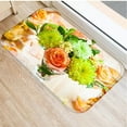 thumbnail image 4 of Flower Anti-Slip Doormat Kitchen Entrance Door Mat Flannel Carpet Colorful Indoor Floor Mats Rugs 40x60cm, 4 of 5