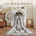 thumbnail image 4 of UERMEI 6x9 Washable Area Rugs for Living Room, Modern Vintage Printed Rug, Vacuum-Friendly, Non Slip Indoor Rug for Bedroom Dining Room Home Decor Carpet, Gray, 4 of 8