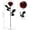 Red667, variant on 5 Pcs Artificial Black White Gradient Silk Roses Gothic Fake Flowers 13.8 Inch Plastic Halloween Decorations for Home Table Centerpiece Spooky Party