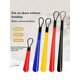 thumbnail image 3 of 1pc Non-Bending Slip-Resistant Handle Hanging Hole Shoehorn With Black Lace Tube And Colorful Shoehorn, Suitable For Pregnant Women, Elderly And Plast, 3 of 5