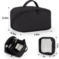 thumbnail image 7 of Gynky Large Travel Makeup Bag for Women - Waterproof Cosmetic Bag, Flat Open Toiletry Bag with Ample Space for Skincare, Brushes & Travel Essentials, Portable Design（Black）, 7 of 7