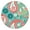 Mandala, variant on Round Tablecloth Aesthetic room decor Vintage fashion Tribal patterns, Elastic Edge Waterproof Backed Vinyl Tablecloth