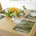 thumbnail image 4 of Ambesonne Nature Place Mats Set of 4, Braches in Spring, Standard Size, Green Brown, 4 of 6