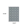 thumbnail image 3 of 2' X 4' Ivory Geometric Stain Resistant Indoor Outdoor Area Rug, 3 of 6