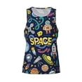 thumbnail image 4 of Haiem Colorful Space Men Workout Tank Top Gym Bodybuilding Sleeveless Muscle T Shirts Athletic Tank Breathable Workout Shirt-Small, 4 of 9