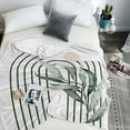 thumbnail image 4 of Moss Green Boho Mid Century Abstract Throws Blankets Modern Throw Blankets Minimalist Leaves Sun Boho Aesthetic Soft Warm Bed Bedding Women Blankets for Couch Bedroom Sofa Office 40"x50", 4 of 6