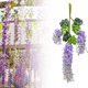 thumbnail image 1 of 12 flores artificiales de glicina, guirnalda colgante de ratán de glicina artificial falsa, flores de seda, decoración para fiestas y bodas Azul púrpura, 1 of 8