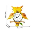 thumbnail image 2 of TIMIFIS Metal Owl Thermometer Wall Mounted Outdoor Thermograph Metal Wall Thermograph Decorative Temperature Gauge Watertight Thermograph Outdoor Temperature Sensor for Yard and Patio Kitchen Gadgets, 2 of 5