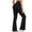 Black, variant on WIZUTIZ Womens Leggings Flared with Pockets Vintage Relaxed Fitted Yoga Sweatpants Elastic Stretch High Rise Full Length Leggings Solid Pants for Lady Dance Clubs Green