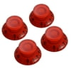 4 Pieces Acrylic Guitar Controller Knobs for Guitars Spare Parts - Red, as described