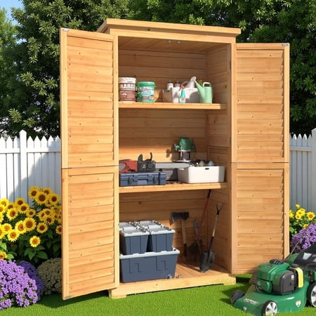 Lofka Outdoor Wooden Storage Cabinet