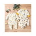 thumbnail image 3 of Seyurigaoka Baby 3 Pcs Set, Buttoned Romper Round Neck Tops Long Pants Bodysuit, 3 of 9