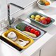 thumbnail image 5 of Foldable Expandable Kitchen Sink Colander, Adjustable Silicone Portable Sink Strainer, Foldable Washing Fruit Vegetable Noodle Basket (Green), 5 of 5