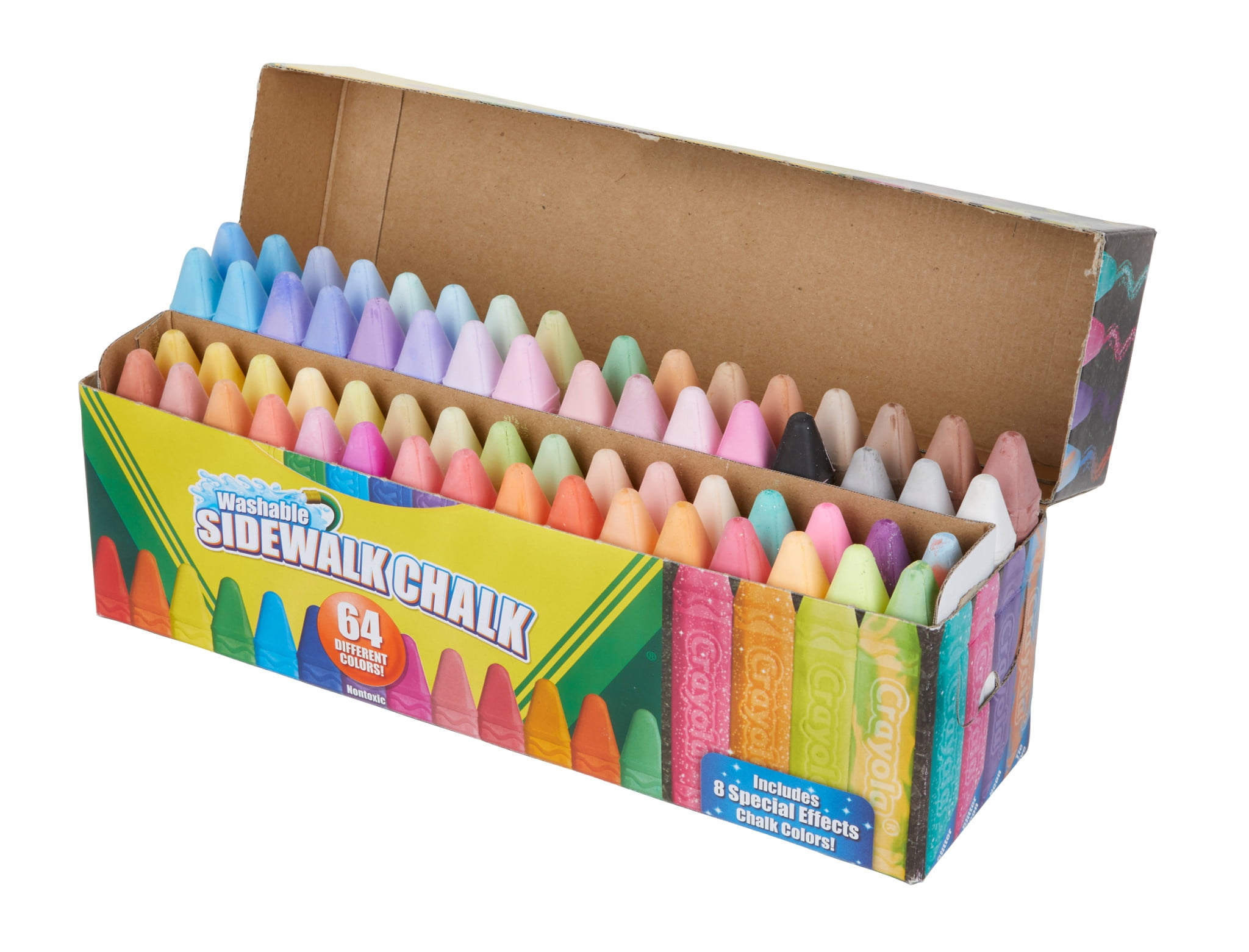 Crayola Sidewalk Chalk Outdoor Gifts for Kids 64 Count Washable 