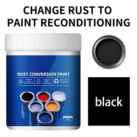 IMossad Weatherproof Rust Converter Paint for Metal – 300g Water-Based Anti-Rust Coating for Steel, Iron, and Industrial Equipment