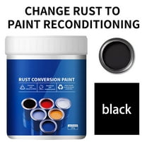 Rust Converter, Weatherproof Rust Converter Paint for Metal, Rust Converter for Metal, Long Lasting Durable Finish, 1 Coat Maximum Rust Protection ,Water-Based Metallic Paint 300g (Black)