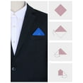 thumbnail image 3 of INSPIRE CHIC Men's Pocket Squares Contrast Color Silky Solid Color Edge Handkerchiefs for Wedding Party One Size Blue, 3 of 4