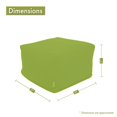 thumbnail image 5 of Majestic Home Goods Athens Indoor / Outdoor Fabric Ottoman, 5 of 6